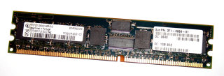 1 GB DDR-RAM 184-pin PC-3200R Registered-ECC  CL3  Infineon HYS72D128300HBR-5-B