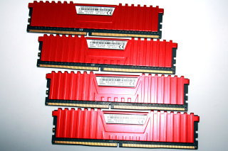 16 GB DDR4-RAM (4 x 4GB) 288-pin 1,2V PC4-19200 non-ECC DDR4-2400 CL14  Corsair CMK16GX4M4A2400C14R  Vengeance LPX ver3,21