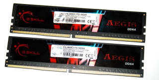 16 GB DDR4-RAM (2 x 8GB) 288-pin 1,2V PC4-22400 non-ECC DDR4-2800 CL17  G.SKILL F4-2800C17D-16GIS  Intel XMP 2.0 Ready