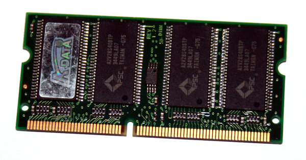 128 MB 144-pin SO-DIMM PC-133  SD-RAM  CL3  Adata MS0PC3D4F3430C1A0Z