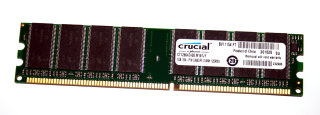 1 GB DDR RAM 184-pin PC-3200U non-ECC   Crucial CT12864Z40B.M16TJY