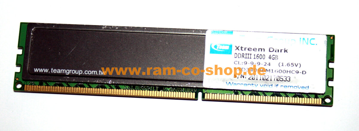 Barrette Mémoire RAM CRUCIAL DDR3 4GB 1600 MHz PC3-12800 - DIMM 240 Broches Non-ECC - Neuve Testée