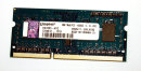 2 GB DDR3 RAM 204-pin SO-DIMM 1Rx8 PC3-10600S  Kingston...