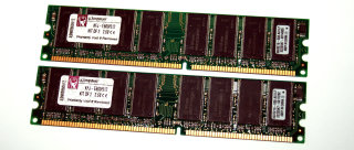 512 MB DDR-RAM (2 x 256 MB Dualchannel-Kit) 184-pin PC-3200U nonECC  Kingston KFJ-E600/512