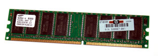 256 MB DDR-RAM 184-pin PC-3200U non-ECC Samsung M368L3223ETM-CC4   HP: 326667-041