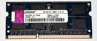 4 GB DDR3-RAM 2Rx8 PC3-10600S Kingston ASU1333S9-4G-ECEWG   für ASUS X73S