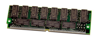 32 MB FPM-RAM 72-pin 8Mx36 Parity PS/2 Simm 60 ns  Chips:16x Hitachi HM5117400AS6 + 8x Hyundai HY514100ALJ-60