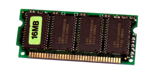 16 MB FastPage-RAM 72-pin SO-SIMM 5V 60 ns  Chips: 8x LGS GM71C17800CT6