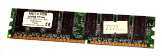 256 MB DDR RAM 184-pin PC-2100U non-ECC 2Bank 128M Chip (16x8) MDT M256-266-16