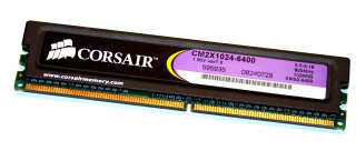 1 GB DDR2-RAM 240-pin PC2-6400U non-ECC CL5 1.9V  Corsair CM2X1024-6400 ver7.3 XMS2