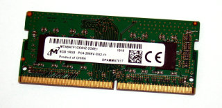 8 GB DDR4-RAM 260-pin SO-DIMM DDR4-2666V PC4-21300  CL19  Micron MTA8ATF1G64HZ-2G6E1