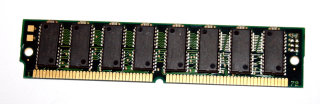 16 MB FPM-RAM 72-pin 4Mx32 non-Parity PS/2 SIMM 60 ns Chips: 8x Texas Instruments TMS417400ADJ-60