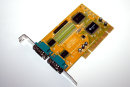 PCI  I/O-Card 2x seriell + 1x parallel  Sunix FCC-ID H9MSER40XX Ver. 4.0