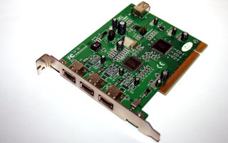 4-Port (3+1) Firewire Controller IEEE-1394 PCI-Karte KWE 582 V2