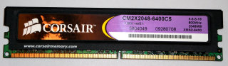 2 GB DDR2-RAM 240-pin PC2-6400U non-ECC XMS2 Corsair CM2X2048-6400C5   1.8V ver2.5