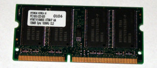 128 MB SO-DIMM 144-pin Laptop-Memory PC-100  CL2 Hynix HYM71V16M655 AT6M-P AA
