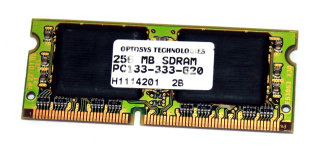 256 MB SD-RAM 144-pin SO-DIMM PC-133   Optosys PC133-333-620   Helios1