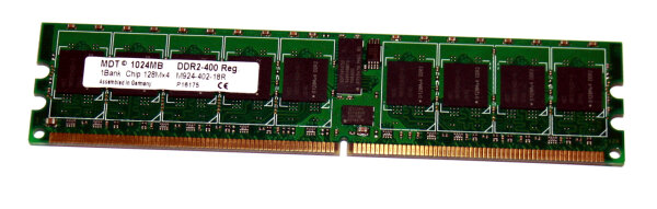 1 GB DDR2-RAM 240-pin Registered-ECC PC2-3200R  CL3  MDT M924-402-18R