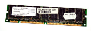 128 MB SD-RAM 168-pin PC-133  ECC-Memory  CL2  Infineon HYS72V16300GU-7-C2