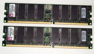 2 GB DDR-RAM (2x1GB) 184-pin PC-2700U nonECC  Kingston KVR333X64C25K2/2G   99..5216