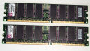 2 GB DDR-RAM (2x1GB) 184-pin PC-2700U nonECC  Kingston...