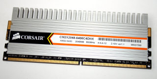 2 GB DDR2-RAM 240-pin PC2-6400U CL4  non-ECC 2,1V ver1.1  Corsair CM2X2048-6400C4DHX