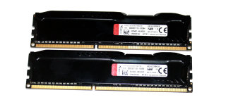 8 GB DDR3-RAM-Kit (2x 4GB) 240-pin PC3-12800U non-ECC CL10 HyperX Fury 1,5V  Kingston HX316C10FBK2/8