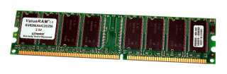 256 MB DDR-RAM 184-pin PC-2100U non-ECC  CL2.5  Kingston KVR266X64C25/256