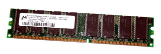 512 MB DDR-RAM 184-pin PC-3200U non-ECC  Micron MT8VDDT6464AY-40BD3