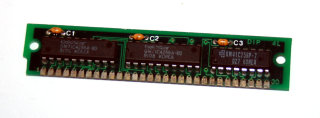 256 kB Simm 30-pin 256kx9 Parity 80 ns 3-Chip Chips: 2x Goldstar GM71C4256A-80 + 1x Samsung KM41C256P-7