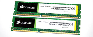 16 GB DDR3-RAM Kit (2x8GB) 240-pin PC3-10600U non-ECC Corsair Valueselect CMV16GX3M2A1333C9