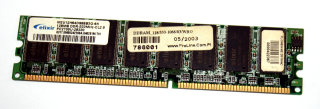 128 MB DDR-RAM 184-pin PC-2700U non-ECC  CL2.5  Elixir M2U12H64DS88B3G-6K