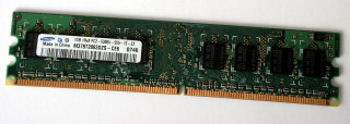 1 GB DDR2-RAM 240-pin 1Rx8 PC2-5300U non-ECC 667 MHz Samsung M378T2863DZS-CE6