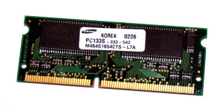 128 MB SO-DIMM 144-pin SD-RAM PC-133  CL3   Samsung M464S1654CTS-L7A