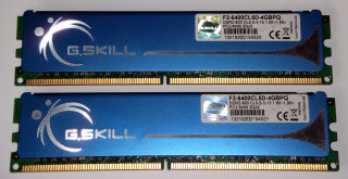 4 GB DDR2-RAM-Kit 240-pin PC2-6400U non-ECC CL5  G.SKILL F2-6400CL5D-4GBPQ