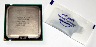 Intel Celeron Dual-Core CPU E3200 SLGU5  2x2.40 GHz, 1 MB, 800 MHz, Sockel 775
