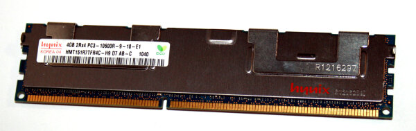 4 GB DDR3-RAM 240-pin Registered ECC 2Rx4 PC3-10600R Hynix HMT151R7TFR4C-H9 D7 AB-C