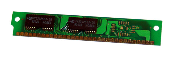 256 kB Simm 30-pin 256kx8 non-Parity 70 ns Chips: 2x Hyundai HY534256J-70
