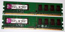 2 GB DDR2-RAM (2 x 1 GB) PC2-6400U non-ECC  Kingston KVR800D2N5K2/2G 99U5315