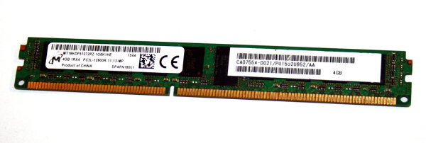 4 GB DDR3-RAM 240-pin Registered ECC 1Rx4 PC3L-10600R 1,35V  Micron MT18KDF51272PZ-1G6K1HE