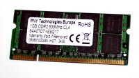 1 GB DDR2-RAM 200-pin SO-DIMM PC2-4200S  CL4   PNY...