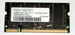 256 MB DDR-RAM 200-pin SO-DIMM PC-2700S  Aeneon AED560SD00-600C88X