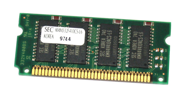 16 MB EDO-RAM 72-pin non-Parity SO-DIMM 3.3V  60 ns  Samsung KMM332F410CS-L6