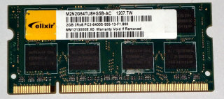 2 GB DDR2 RAM 2Rx8 PC2-6400S  Laptop-Memory Elixir M2N2G64TU8HG5B-AC
