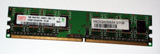 1 GB DDR2-RAM 240-pin 1Rx8 PC2-5300U non-ECC  Hynix HYMP112U64CP8-Y5 AB