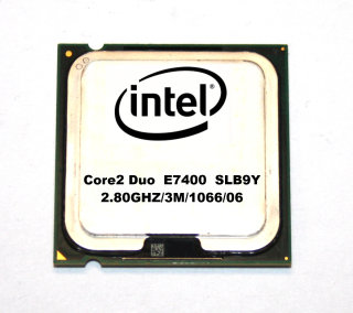CPU Intel Core2Duo E7400 SLB9Y  Sockel 775    2.80 GHz / 3M / 1066 / 06