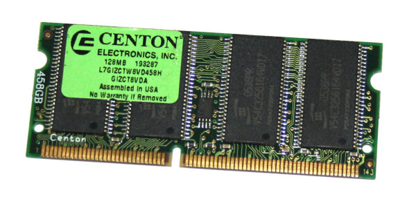 128 MB 144-pin SO-DIMM PC-133 SD-RAM  Laptop-Memory (4-Chip, single-sided)