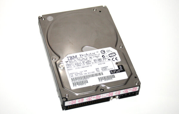 123,5 GB IDE Harddisk 3,5"  IBM Deskstar IC35L120AVV207-0  7200 U/min, 2MB Cache