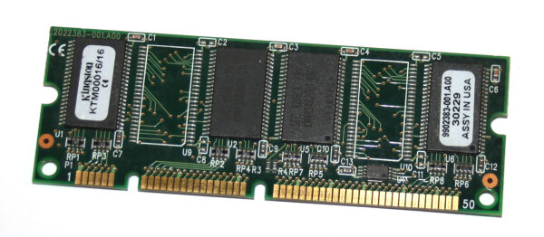 16 MB SD-RAM 100-pin DIMM PC66   Kingston KTM00016/16   for Lexmark Optra Printer