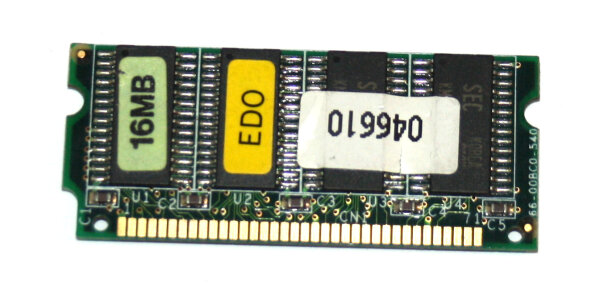 16 MB EDO-RAM 72-pin SO-DIMM 60 ns 5V  Chips: 8x Samsung KM48C2104CS-6